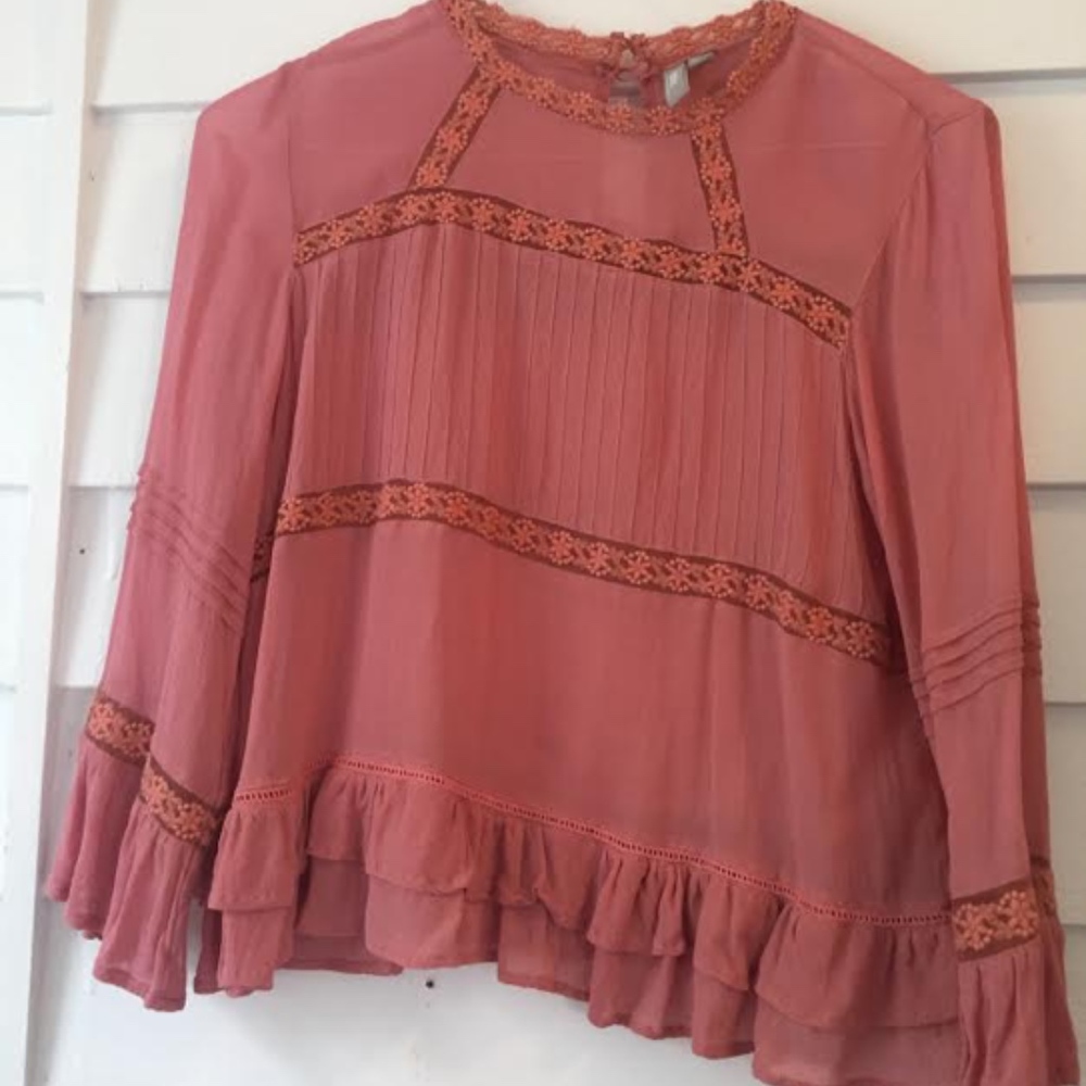 dark pink blouse